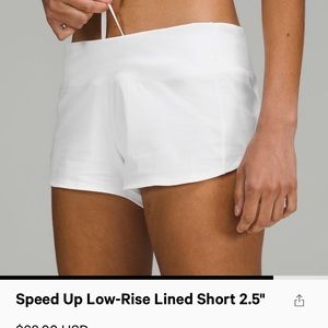 Lulu White Speed Up Short, Size 4